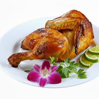 Half Rotisserie Chicken w/side order- 1/2 Pollo a la brasa acompanado
